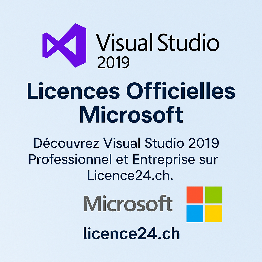 Visual Studio 2019 – Licences officielles Microsoft Professionnel et Entreprise sur licence24.ch