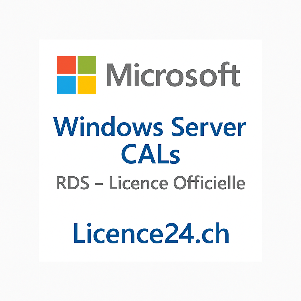 Microsoft Windows Server CALs RDS 2019–2025 – Licences perpétuelles