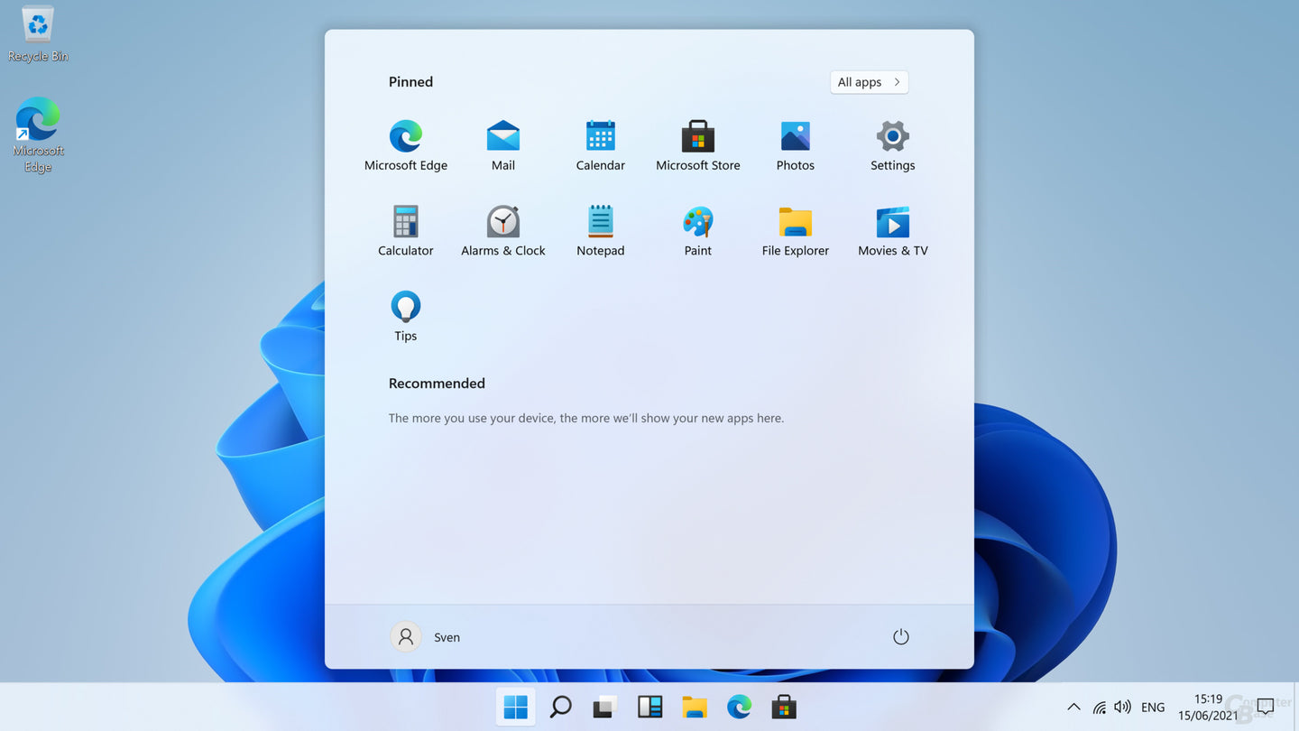 Interface Windows 11 Pro
